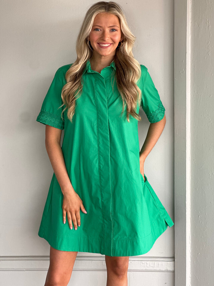 Caryn Lawn Penny Dress in Green