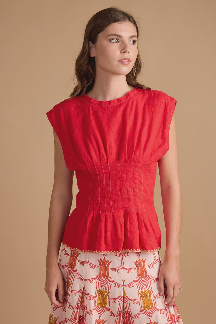 Thomas & Lourdes Nala Top in Turkish Delight