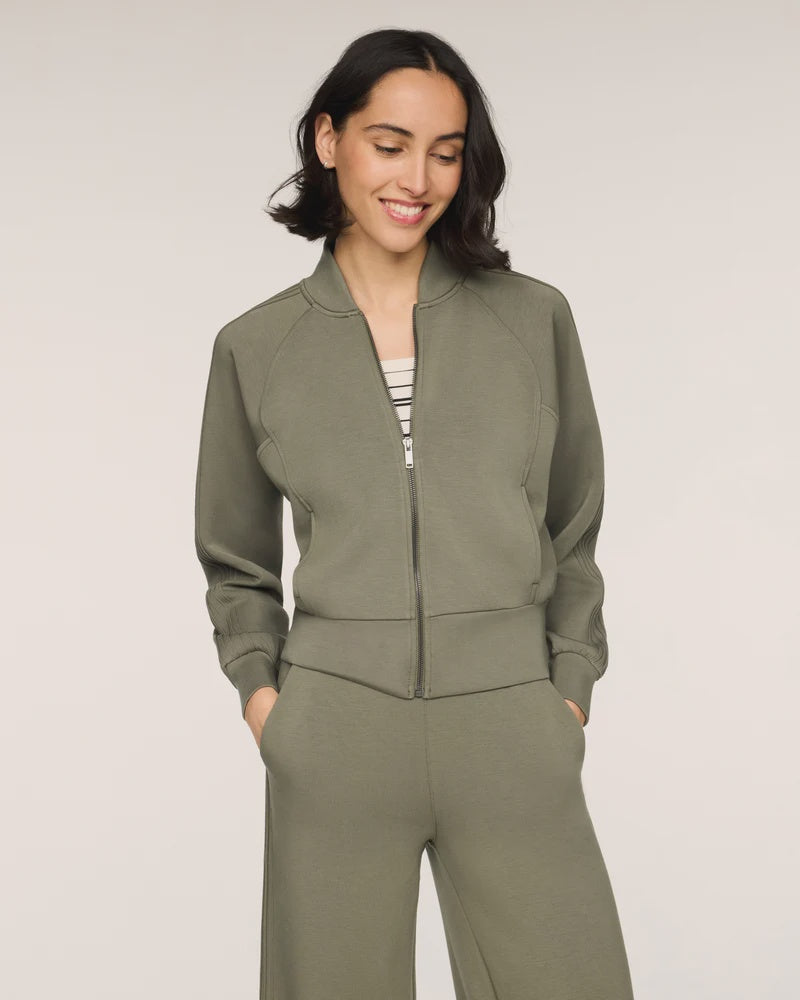 SPANX AirEssentials® Pintuck Track Jacket in Herb
