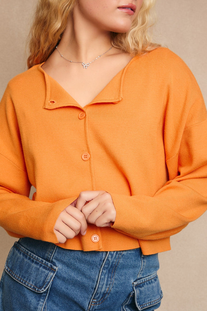 Let's Go Orange Cardigan