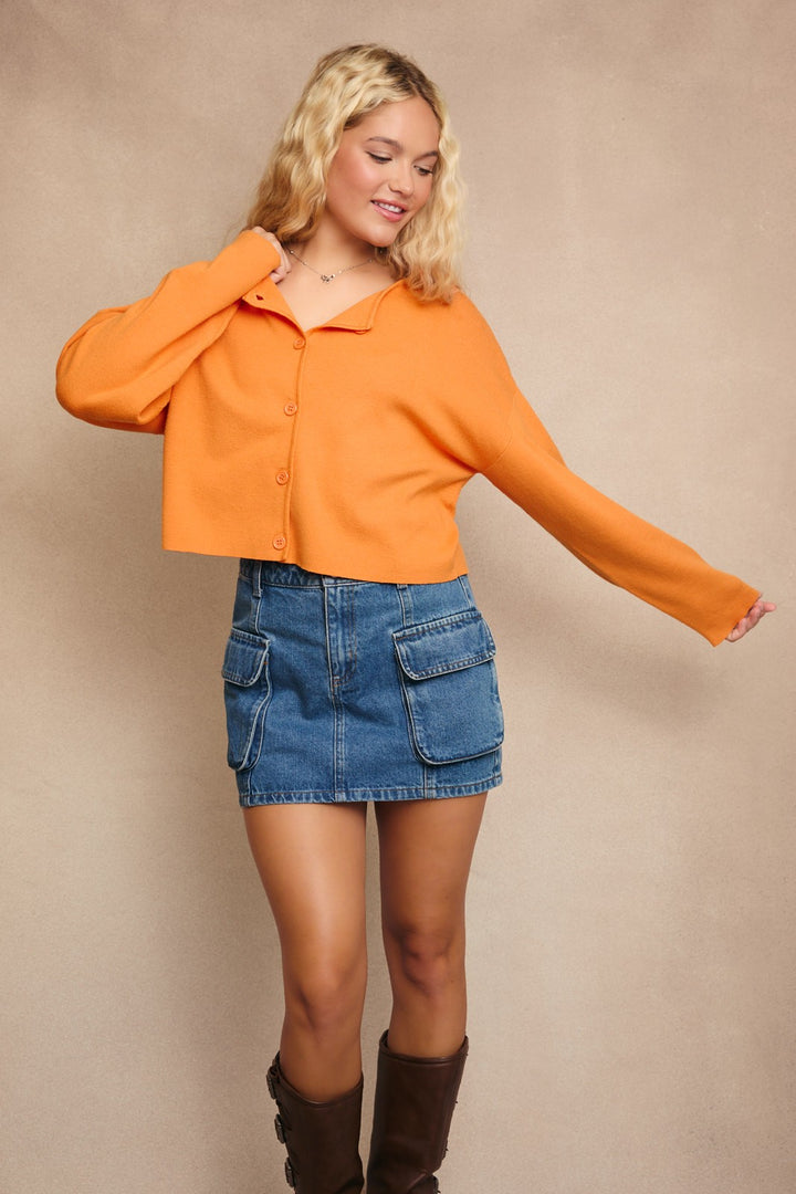 Let's Go Orange Cardigan