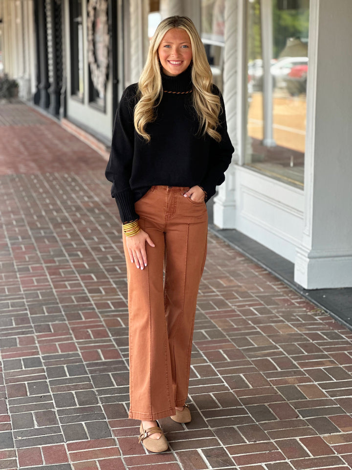 French Dressing Olivia Wide Leg Jeans in Bronze