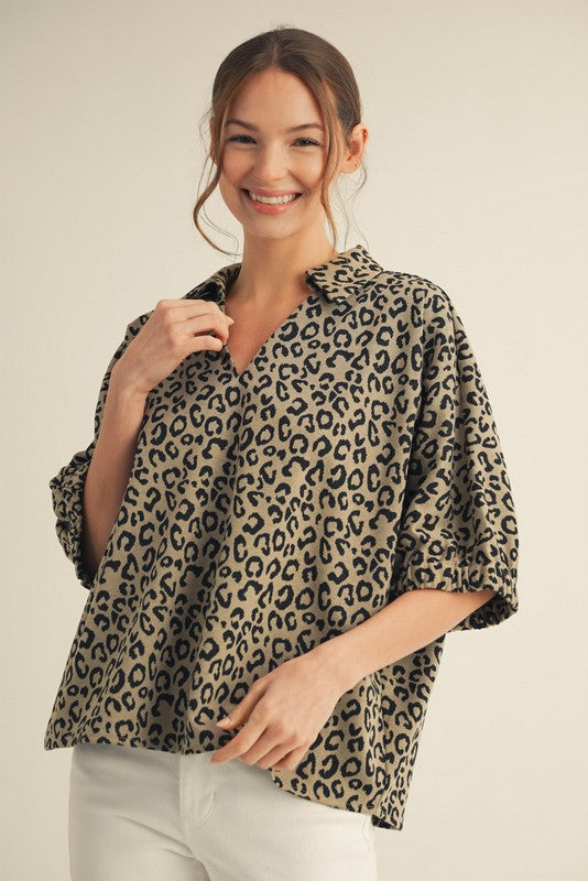 Wild As The Wind Animal Print Top