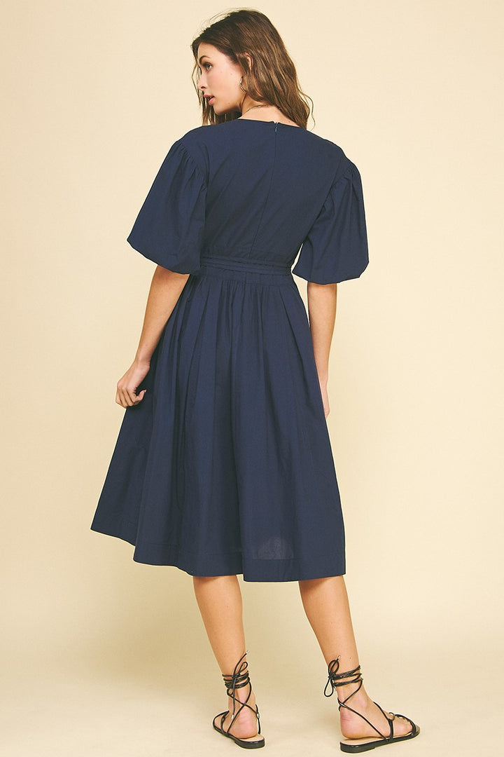Midnight Hour Dark Navy Midi Dress