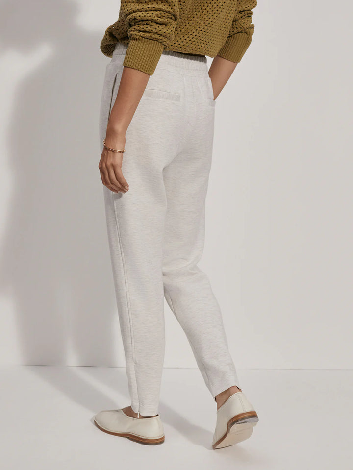 Varley The Slim Zip Hem Pant 29.5 in Ivory Marl