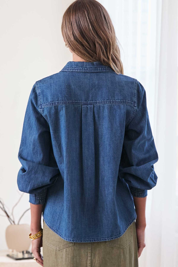 Denim Button Down Top