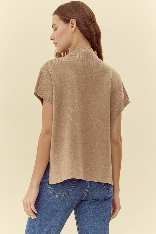 Still Thinking It Through Taupe Sweater