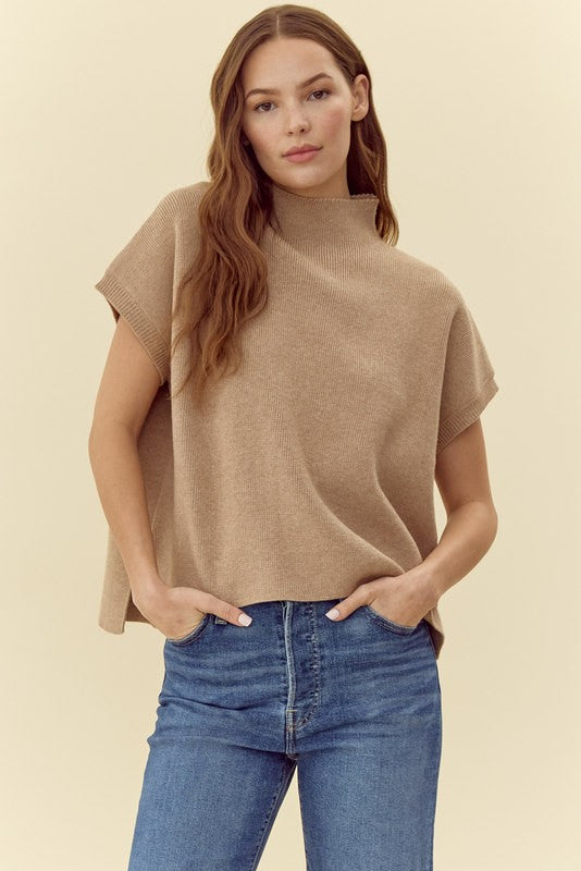 Still Thinking It Through Taupe Sweater