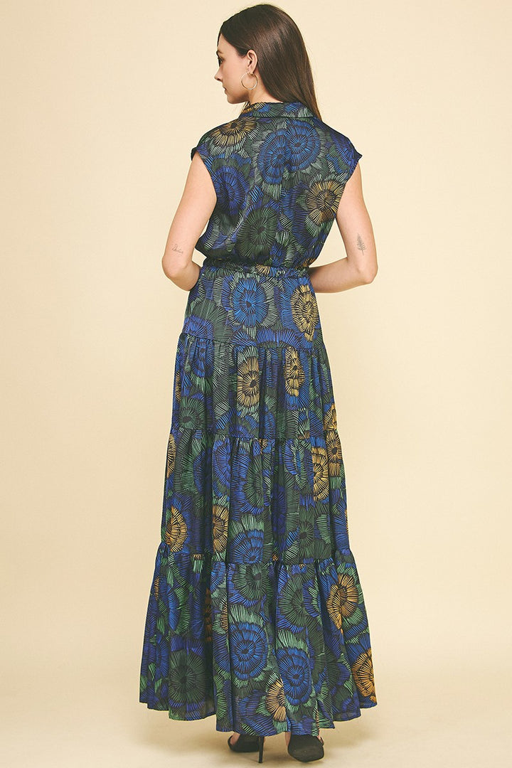 Blue Floral Maxi Dress