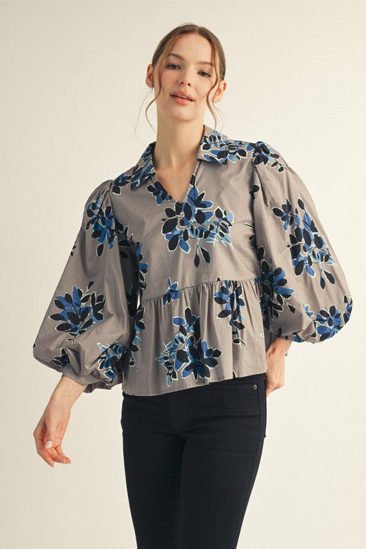 Peaceful Feelings Taupe Top