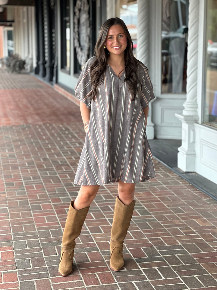 Brown Sugar Side Pocket Dress