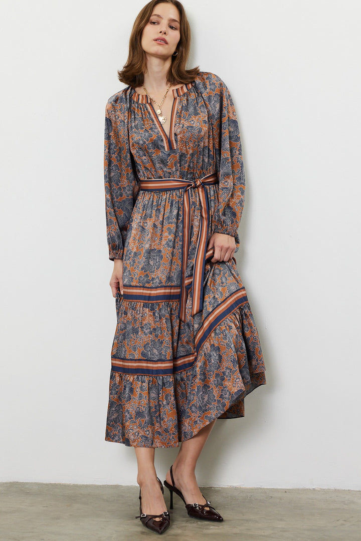 Printed Tiered Maxi Dress