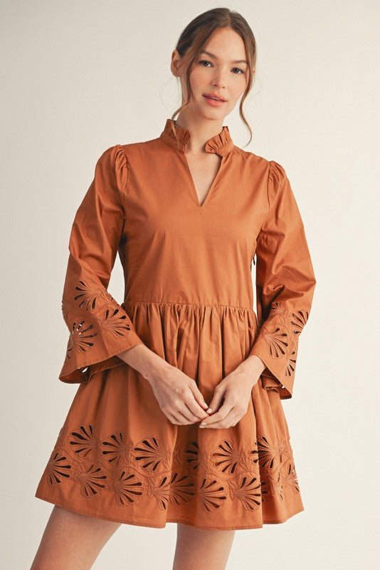 All Set Then Toffee Mini Dress