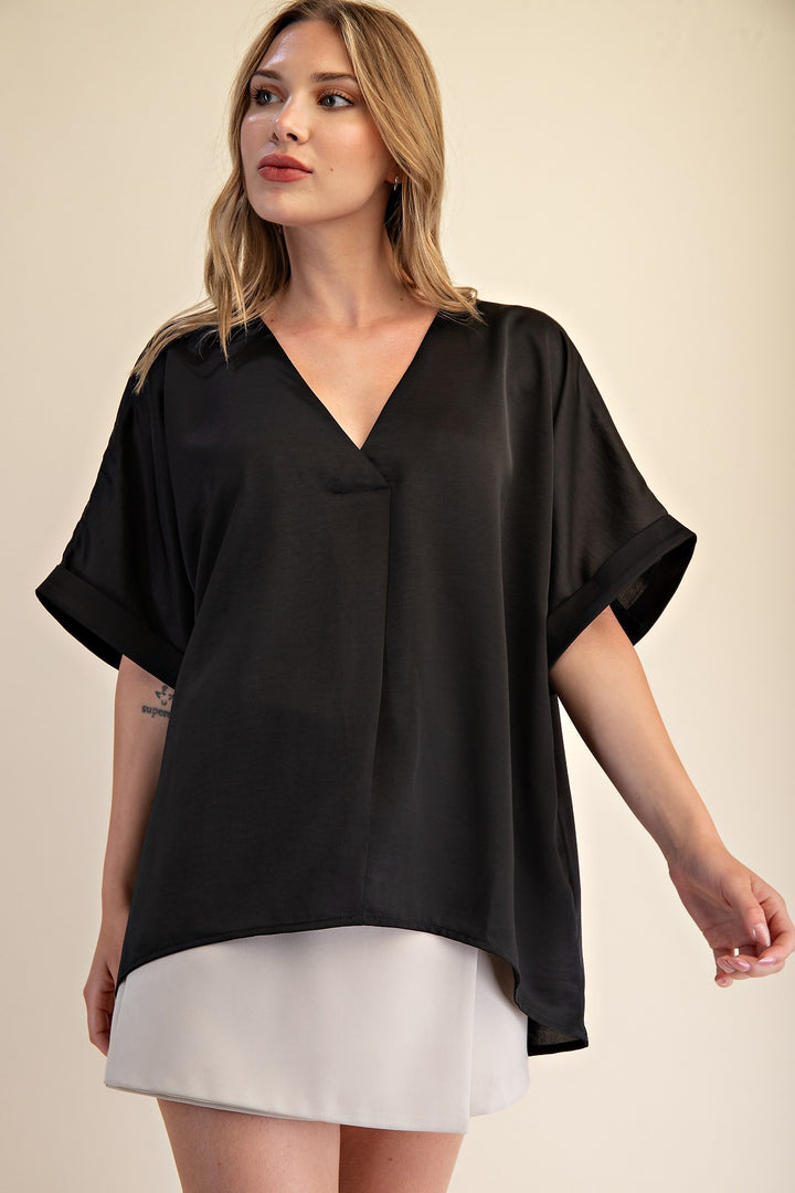 Take Me Places Top in Black