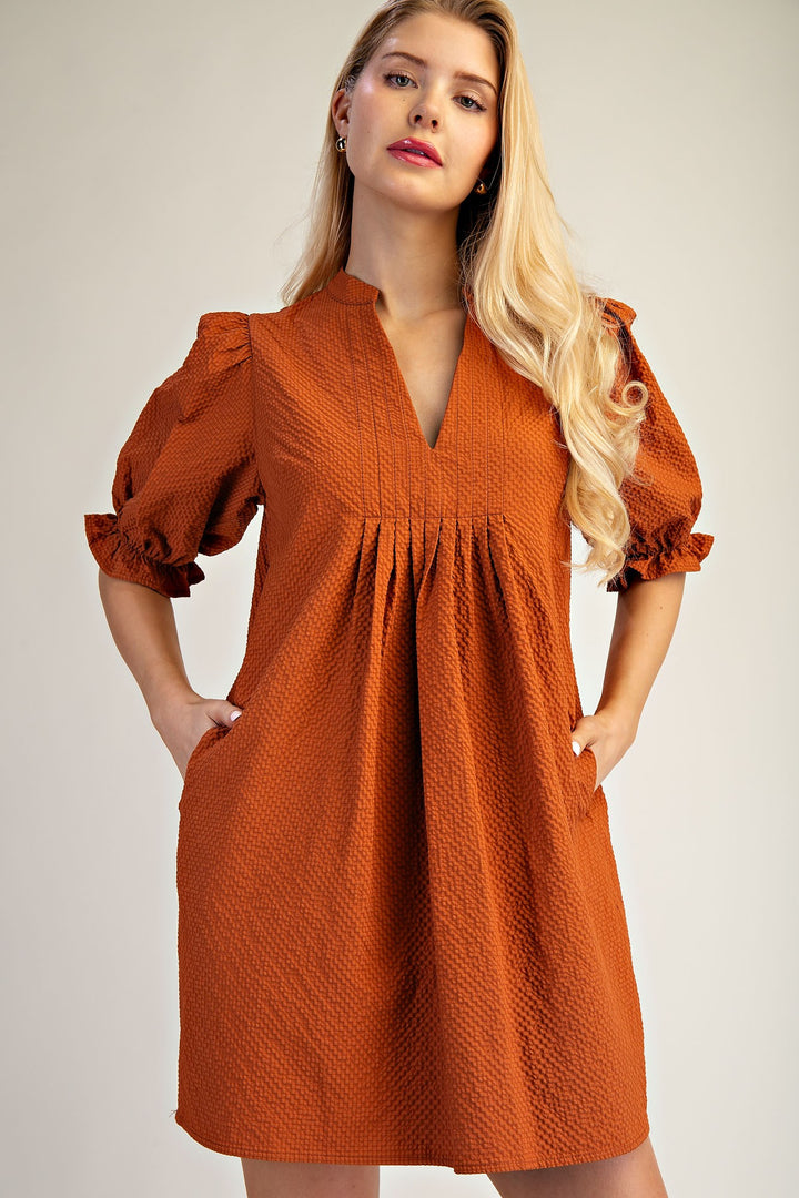 Seeing The Beauty Rust Dress