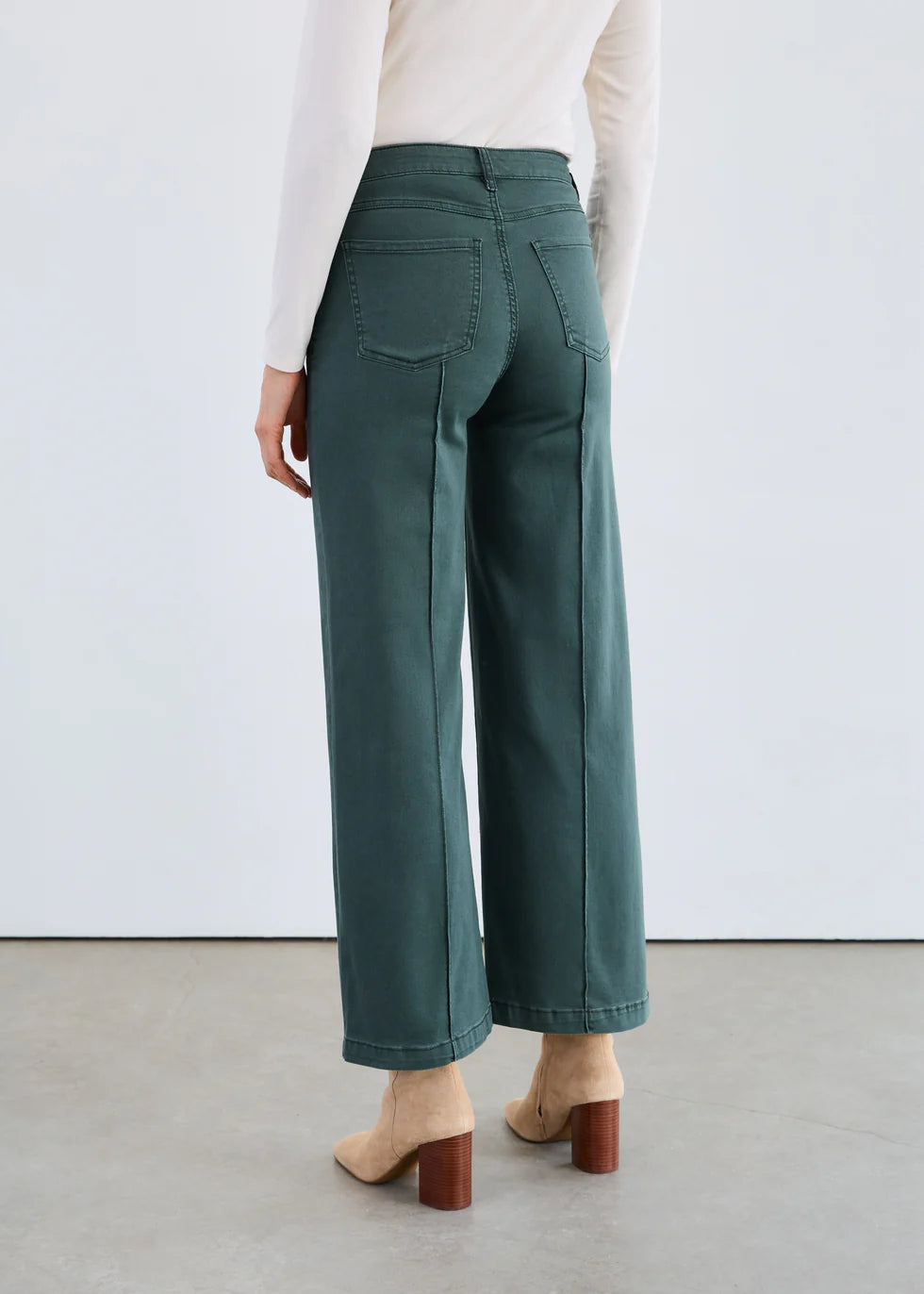 French Dressing Olivia Wide Leg Jeans in Spruce