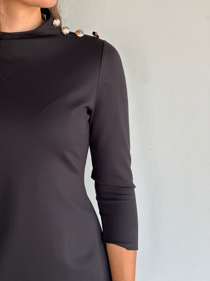 Jude Connally Gertie Dress in Black Gold