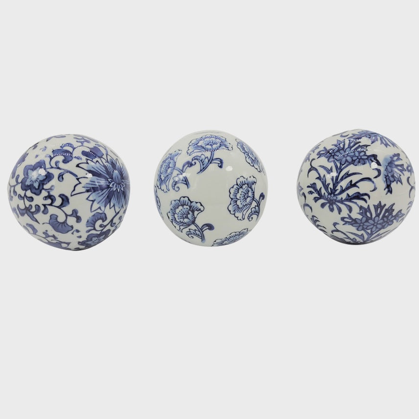 Ceramic Chinoiserie Vase Filler Ball Home Decor