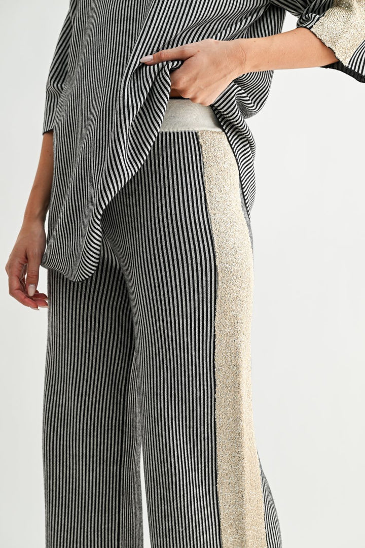Shennie Pants in Stripe Gold