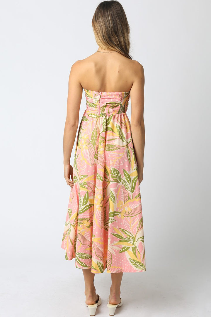Joselyn Strapless Floral Maxi Dress