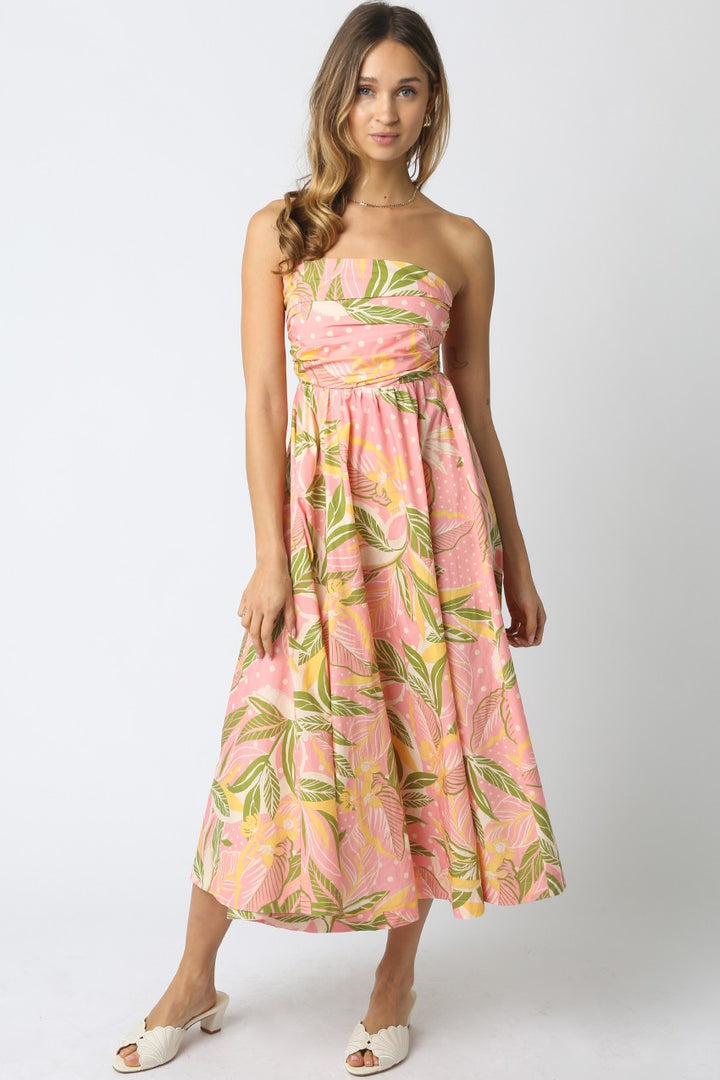 Joselyn Strapless Floral Maxi Dress