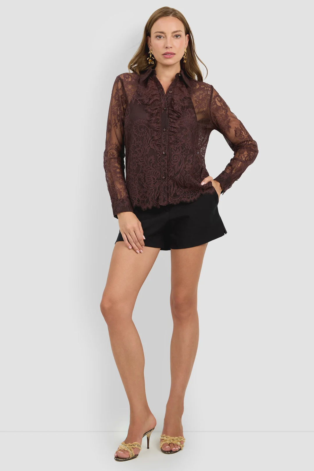 Trina Turk Cassiah Top in Cioccolato