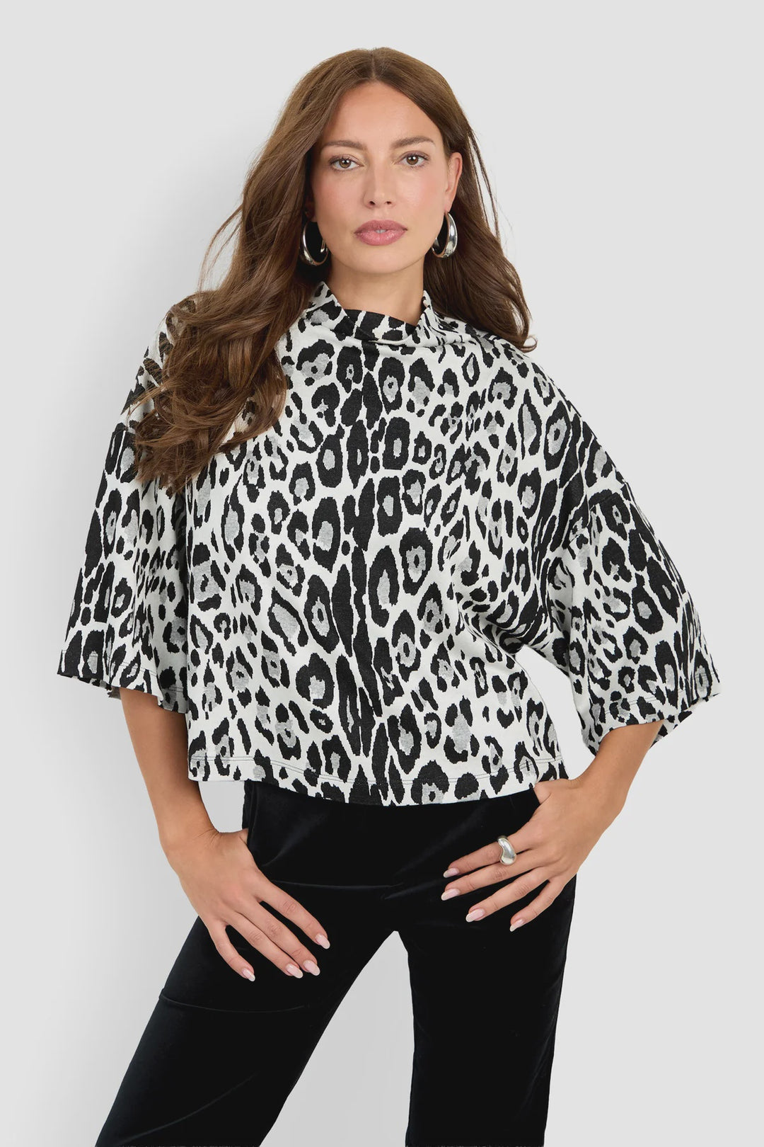 Trina Turk Sidony Top in Snow Leopard