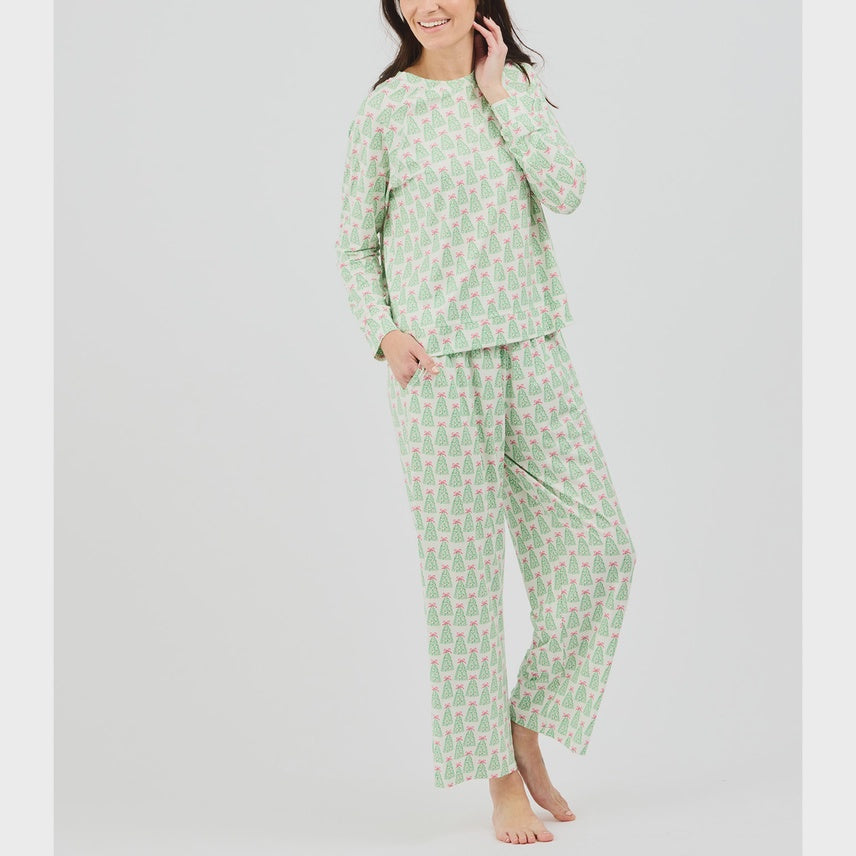 Pj Annie Long Sleeve & Pants Set in Rosy Woodlands