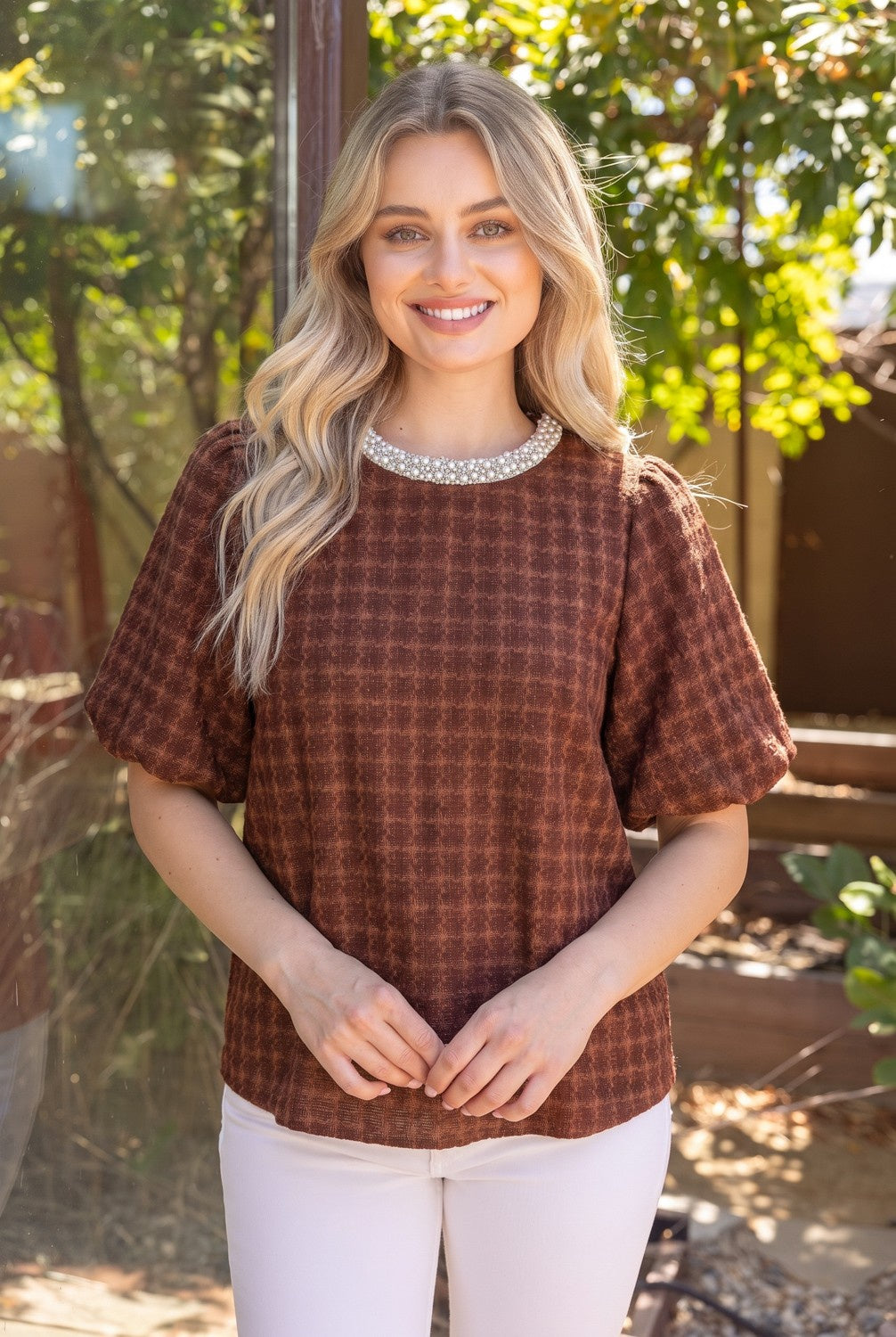 Chance Encounters Brown Top