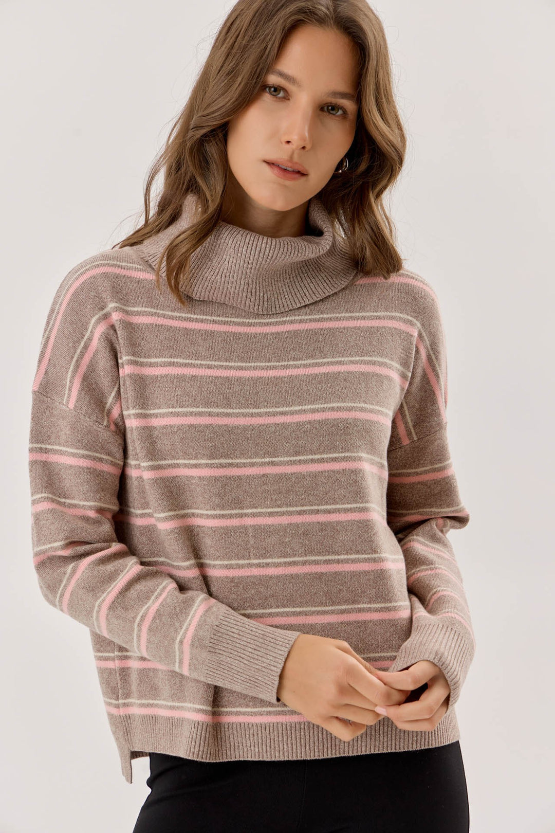 From Now On Mocha Stripe Sweater