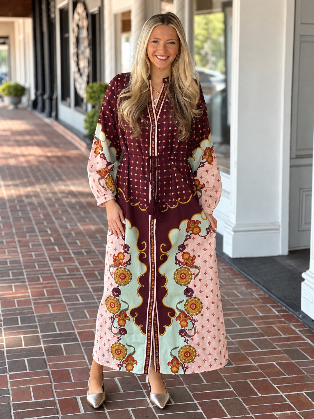 Anna Cate Riley Caftan in Rustic Bloom