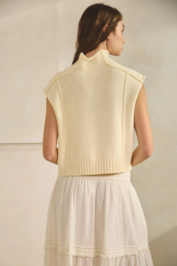 Yellow Mock Neck Sweater