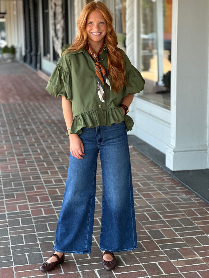 Own It Olive Green Top