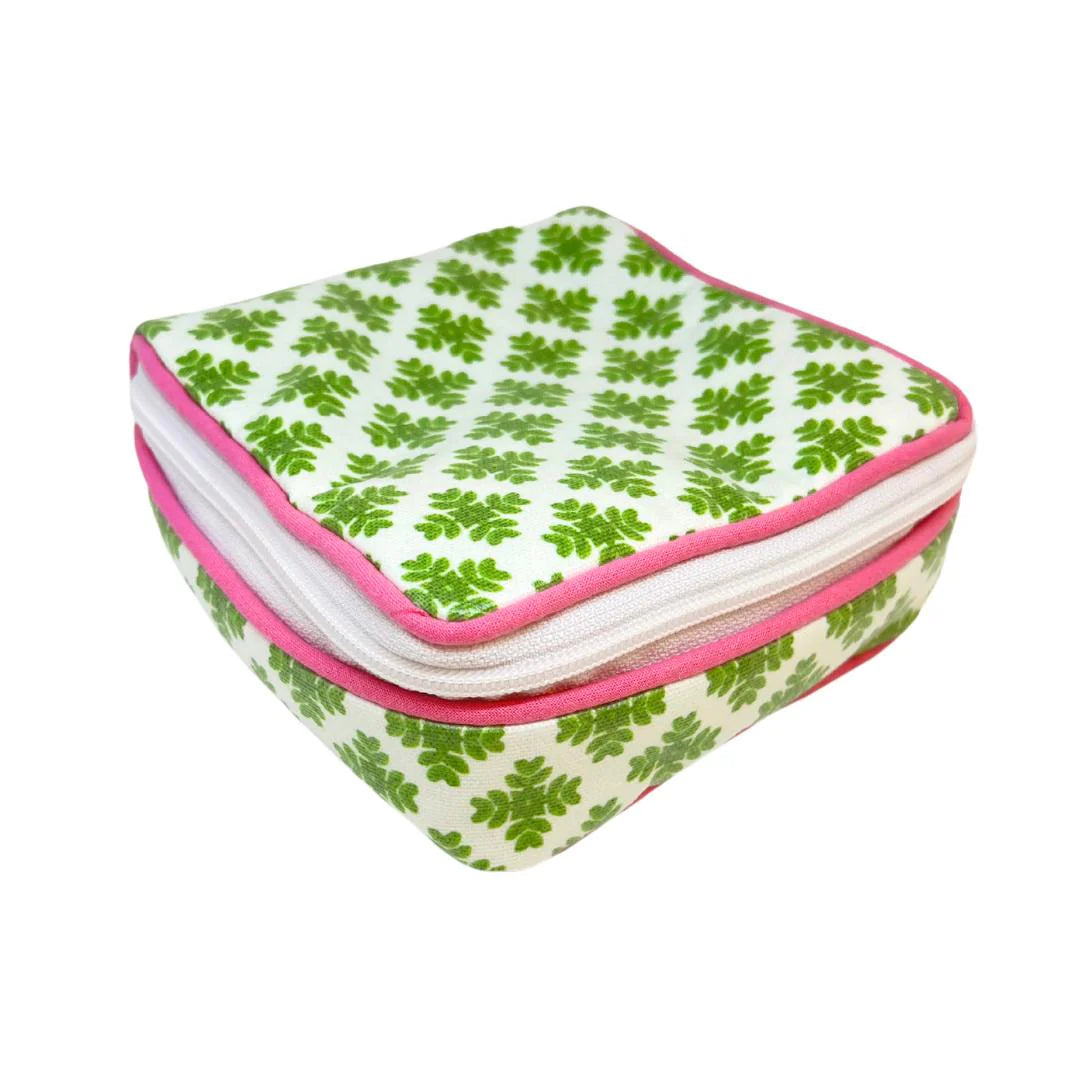 Laura Park Jewelry Case in Brushstrokes Green