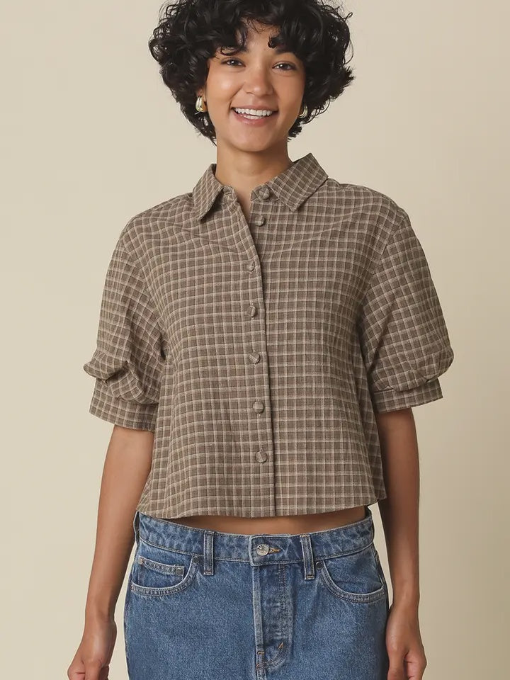 Kanney Plaid Cropped Shirt