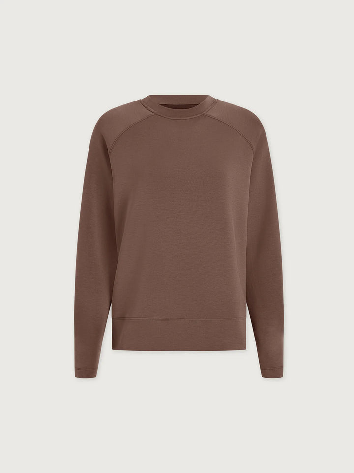Varley Zosia Crew-Neck Sweat in Coffee Quartz
