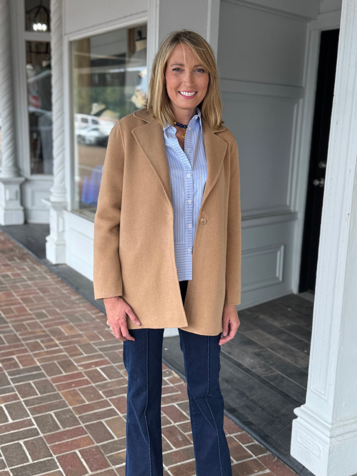 Tyler Boe Shannon Car Coat in Camel