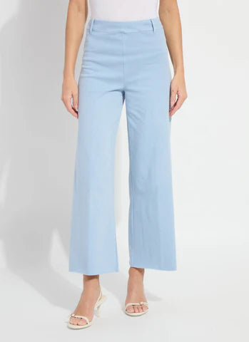 Lysse Erin Wide Leg Denim in Antique Wash Chalk Blue