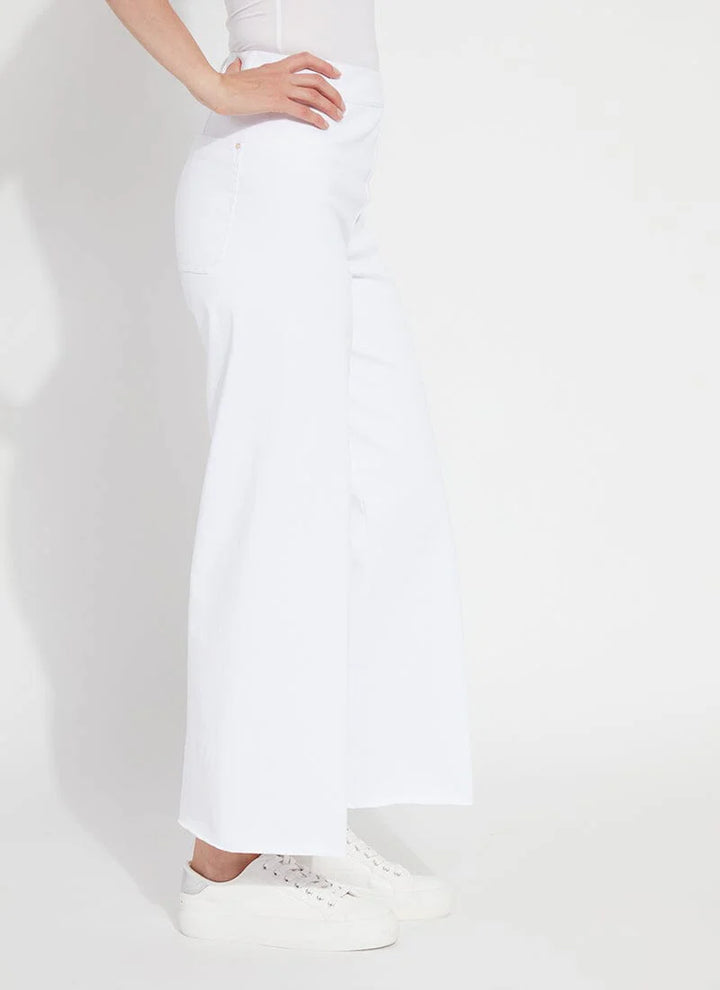 Lysse Erin Hi Waist Wide Leg Denim Pant (28" Inseam) in White