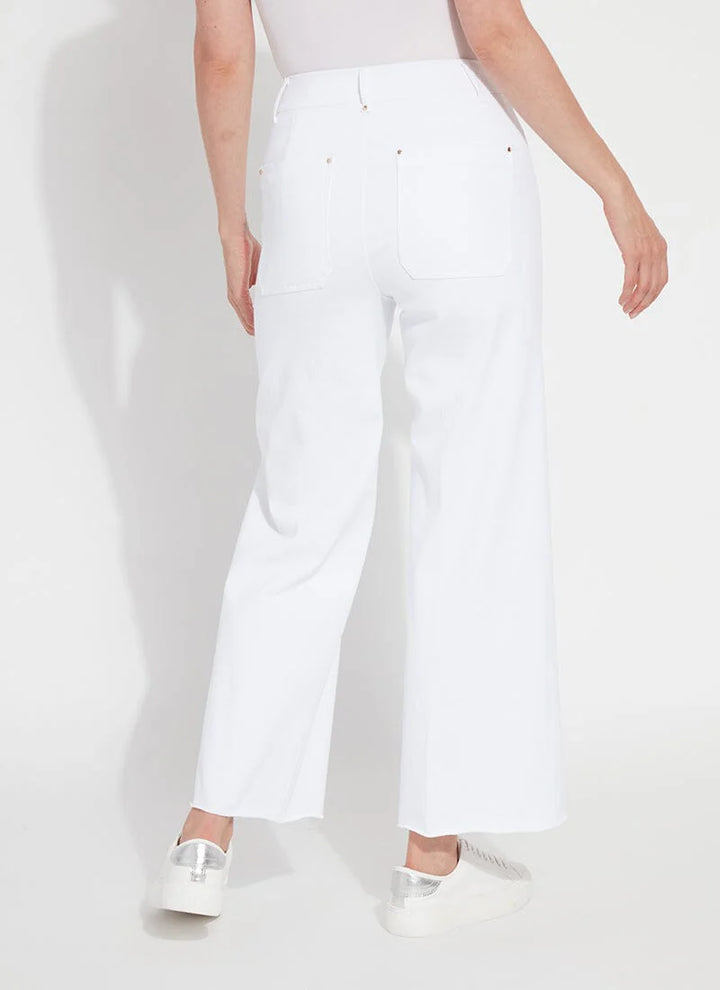 Lysse Erin Hi Waist Wide Leg Denim Pant (28" Inseam) in White