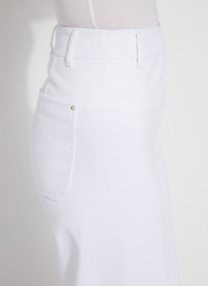 Lysse Erin Hi Waist Wide Leg Denim Pant (28" Inseam) in White
