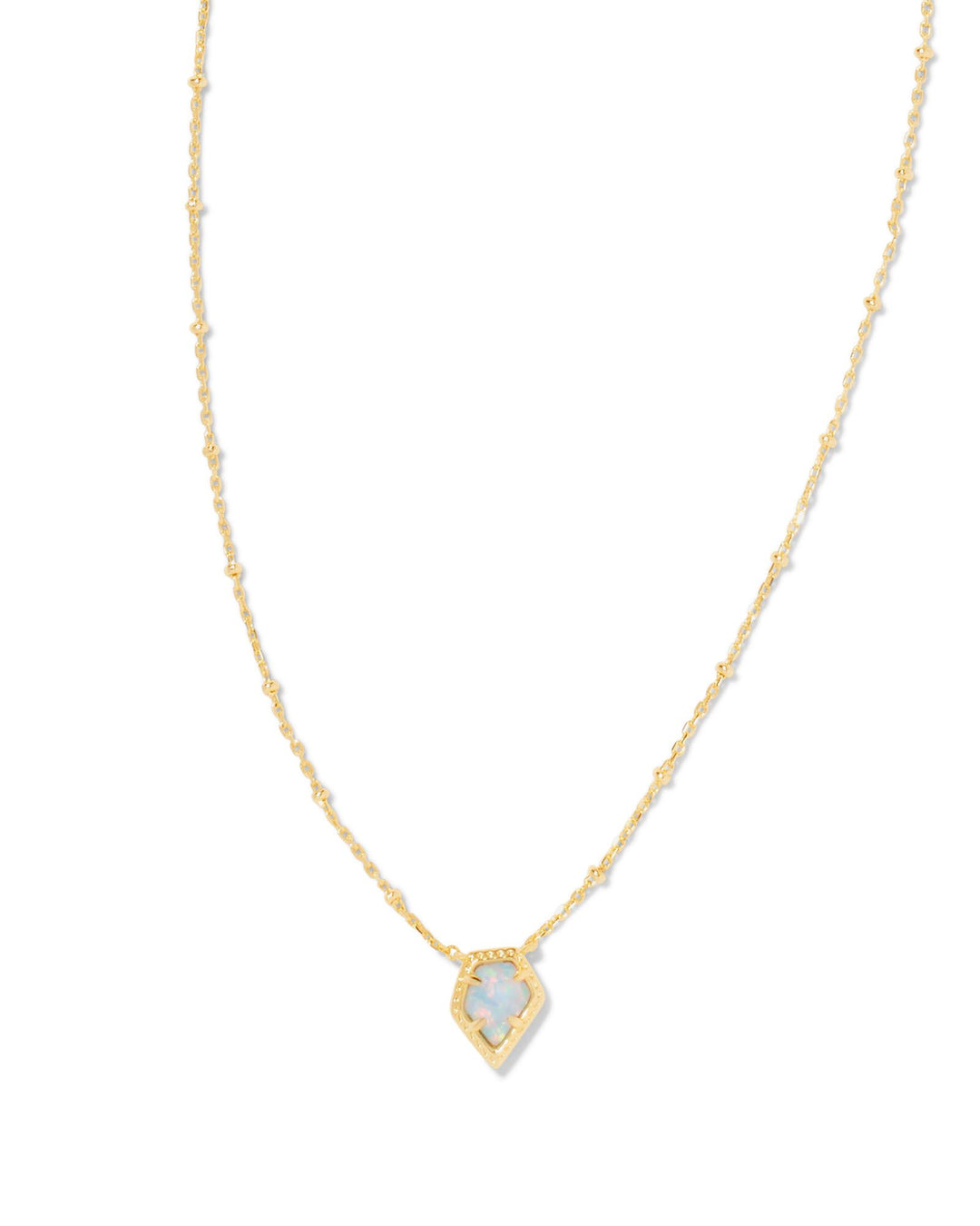 Kendra Scott Tess Satellite Pendant Necklace in Light Blue Opal