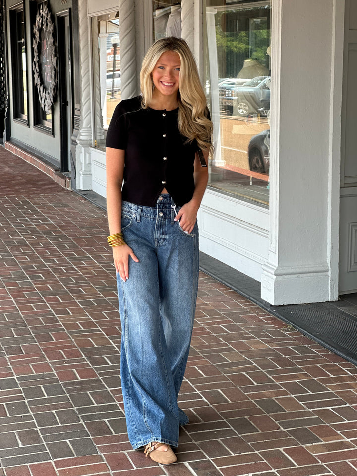 Pistola Caleb High Rise Stacked Waist Jean in Echo