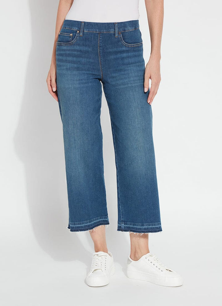 Lysse 'Holding Power' Premium Denim Frances Crop Jean (25" Inseam) Authentic Midwash