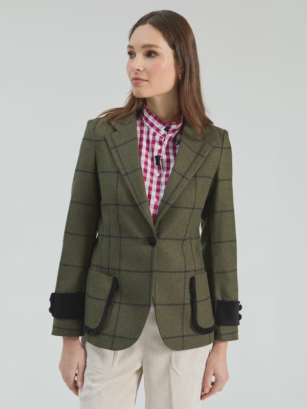 Vilagallo Plaid Green Blazer