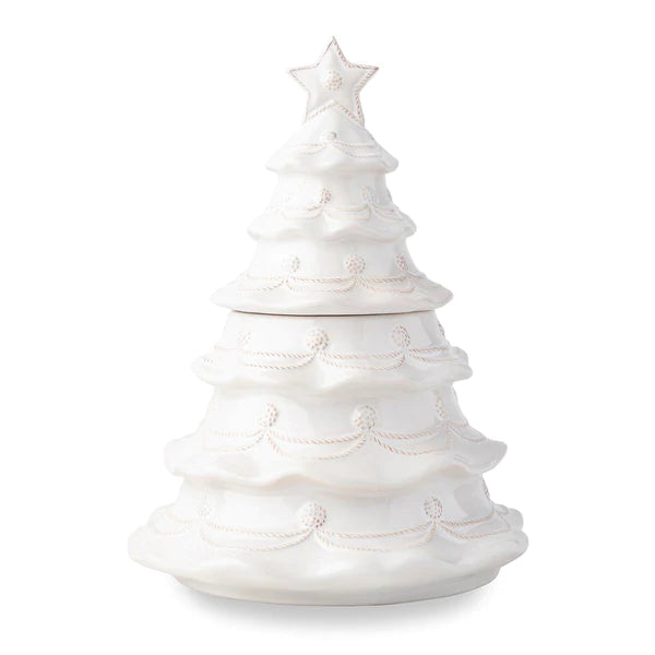 Juliska Berry & Thread Christmas Tree Cookie Jar - Whitewash