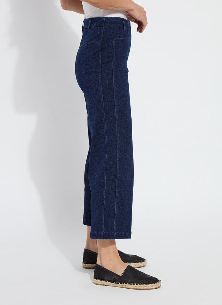 Lysse Layton Wide Leg Crop Pant (26" Inseam) in Dark Indigo