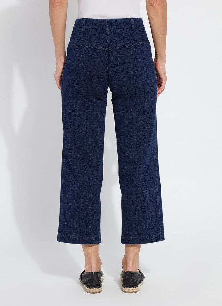 Lysse Layton Wide Leg Crop Pant (26" Inseam) in Dark Indigo