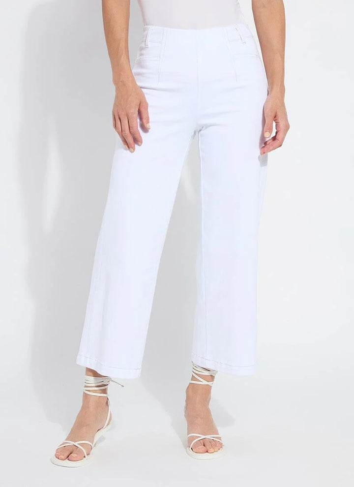Lysse Layton Wide Leg Crop Pant (26" Inseam) in White