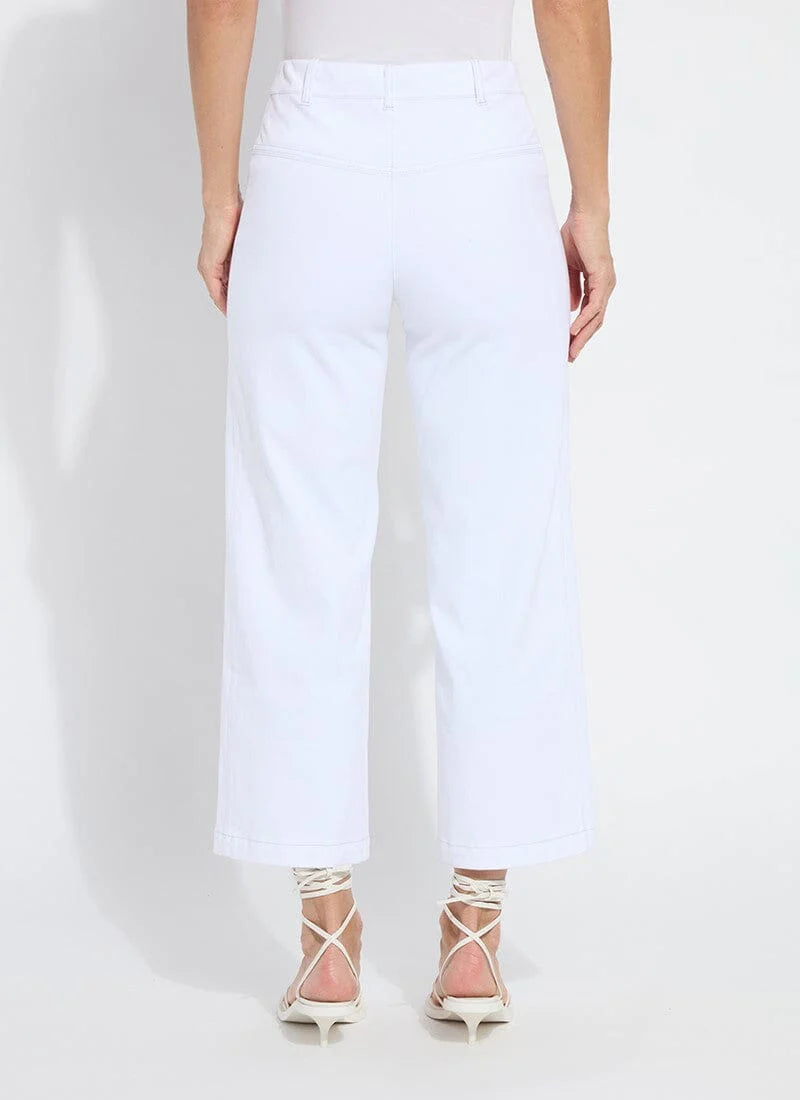 Lysse Layton Wide Leg Crop Pant (26" Inseam) in White